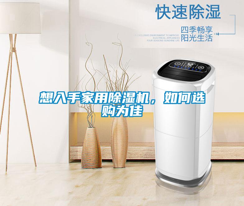 想入手家用除濕機，如何選購為佳